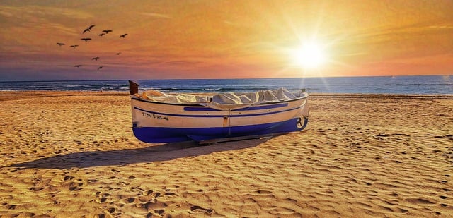 Free download boat beach sea sun nature free picture to be edited with GIMP free online image editor