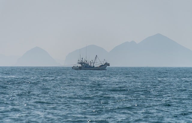 Free download boat fishing boat sea mountains free picture to be edited with GIMP free online image editor