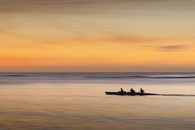 Free download boat horizon imboacica lagoon dawn free picture to be edited with GIMP free online image editor