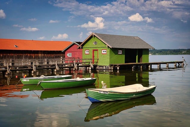 Free download boathouse ammersee sailboats lake free picture to be edited with GIMP free online image editor