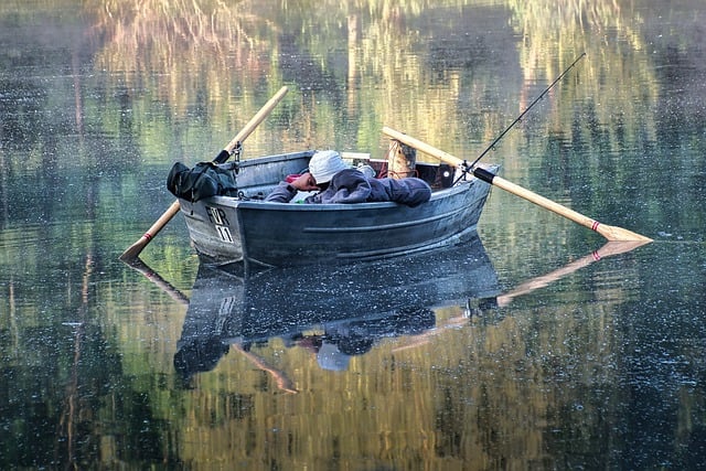 Free download boat man lake fishing fishing rod free picture to be edited with GIMP free online image editor