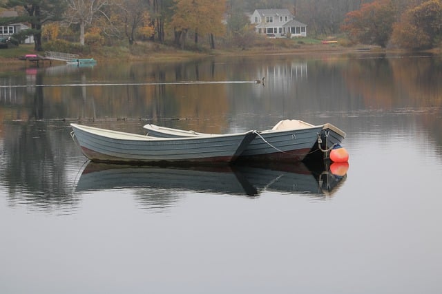 Free download boats lake autumn fall fog bayou free picture to be edited with GIMP free online image editor