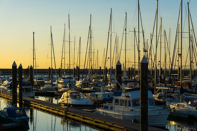 Free download boats sunset marina eve water free picture to be edited with GIMP free online image editor