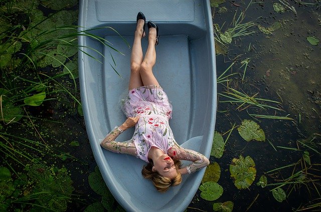 Free download boat woman beauty fashion model free picture to be edited with GIMP free online image editor