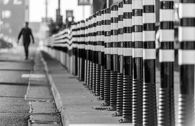 Free download bollard road path blur strip free picture to be edited with GIMP free online image editor