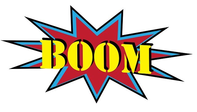 Free download Boom Sound Effect Comic Book Style -  free illustration to be edited with GIMP free online image editor