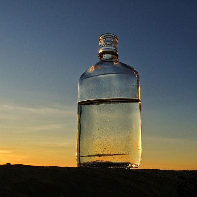 Free download Bottle Sunset Horizon -  free photo or picture to be edited with GIMP online image editor