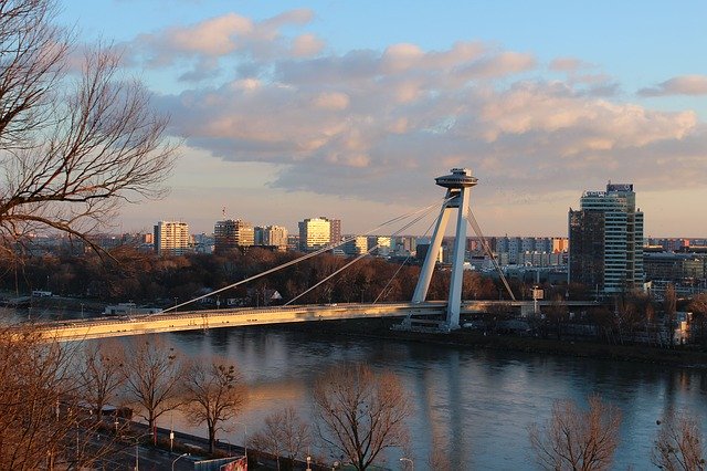 Free download Bratislava Bridge Danube -  free photo or picture to be edited with GIMP online image editor