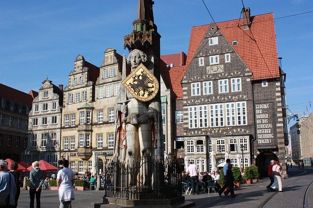 Free download Bremen Roland Marketplace Unesco -  free photo or picture to be edited with GIMP online image editor