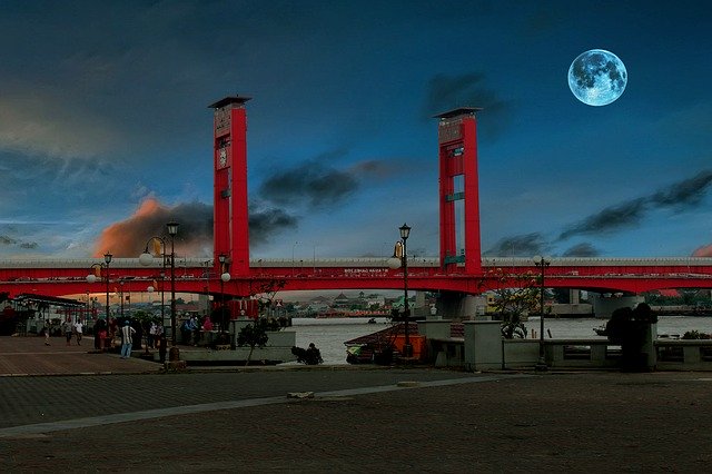 Free download Bridge Ampera Palembang -  free photo or picture to be edited with GIMP online image editor