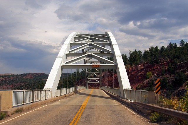 Free download Bridge At Flaming Gorge -  free photo or picture to be edited with GIMP online image editor