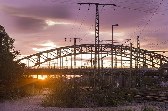 Free download Bridge Berliner Strasse Sky -  free photo or picture to be edited with GIMP online image editor