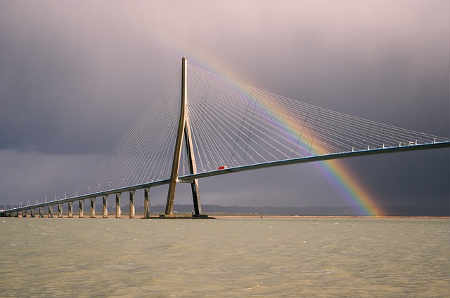 Free download bridge france pont de normandie free picture to be edited with GIMP free online image editor