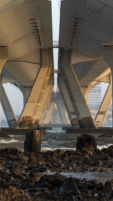 Free download bridge rocks sea sea link mumbai free picture to be edited with GIMP free online image editor