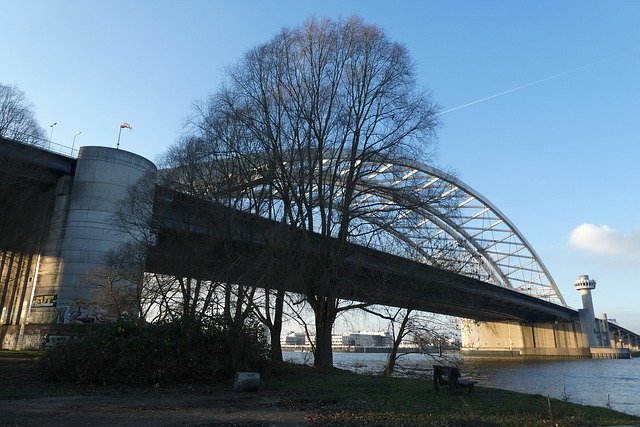 Free download Bridge Rotterdam Winter -  free photo or picture to be edited with GIMP online image editor