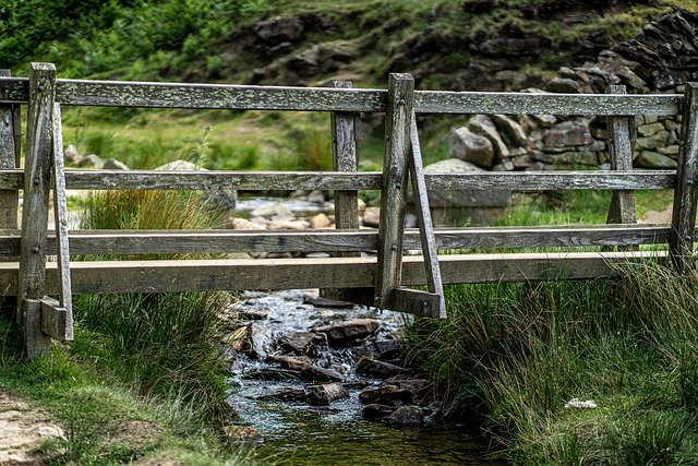 Free download bridge stream nature wooden bridge free picture to be edited with GIMP free online image editor