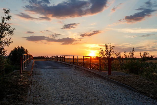 Free download bridge sunset expectation heaven free picture to be edited with GIMP free online image editor