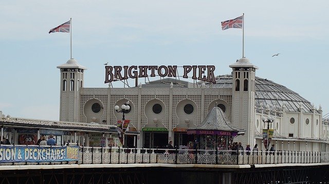 Free download Brighton Pier Beach -  free photo or picture to be edited with GIMP online image editor