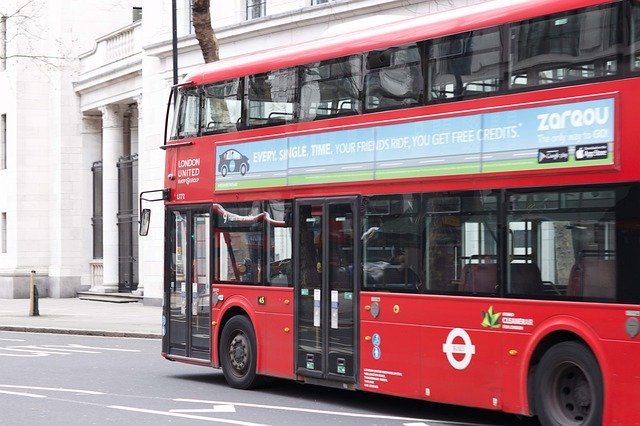 Free download British Bus Red Double Decker -  free photo or picture to be edited with GIMP online image editor