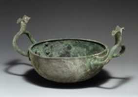 Free download Bronze bowl with handles terminating in lotuses free photo or picture to be edited with GIMP online image editor