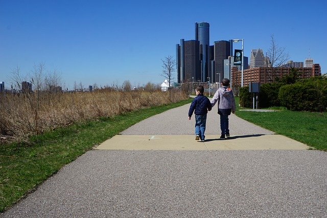 Free download Brothers Holding Hands Walking -  free photo or picture to be edited with GIMP online image editor