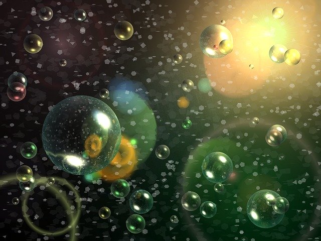 Free download Bubbles Space Cartoon -  free illustration to be edited with GIMP free online image editor