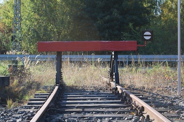 Free download Buffer Stop Rails Gleise -  free photo or picture to be edited with GIMP online image editor