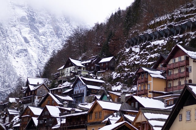 Free download buildings trees hallstatt austria free picture to be edited with GIMP free online image editor