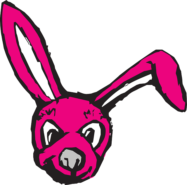 Free download Bunny Head Red - Free vector graphic on Pixabay free illustration to be edited with GIMP free online image editor