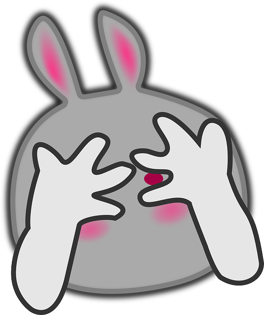 Free download Bunny Hiding Face - Free vector graphic on Pixabay free illustration to be edited with GIMP free online image editor