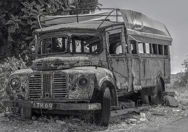 Free download Bus Wrecked Automobile -  free photo or picture to be edited with GIMP online image editor