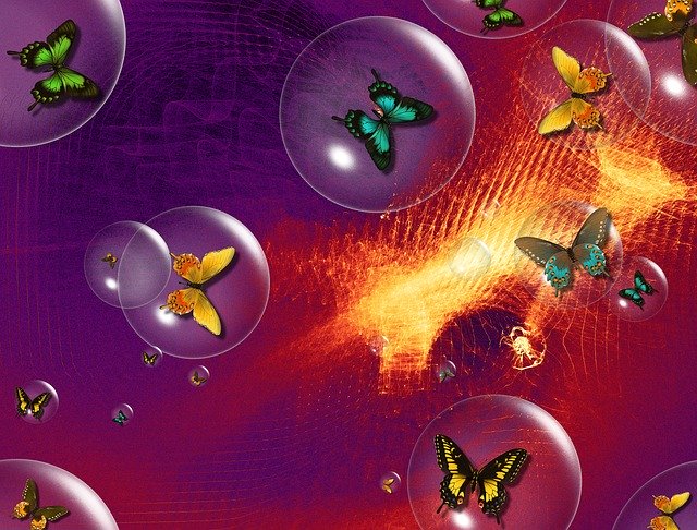 Free download Butterflies Background Blow -  free illustration to be edited with GIMP free online image editor