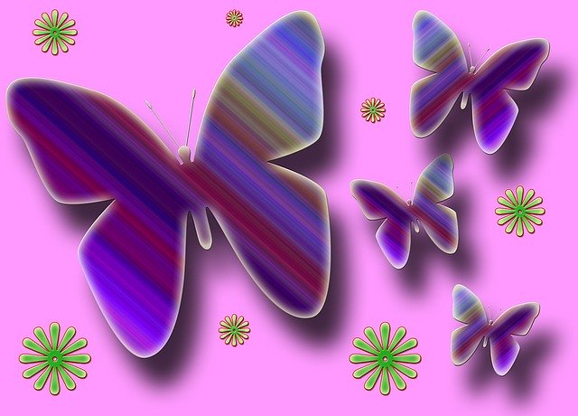 Free download Butterflies Flowers Background -  free illustration to be edited with GIMP free online image editor