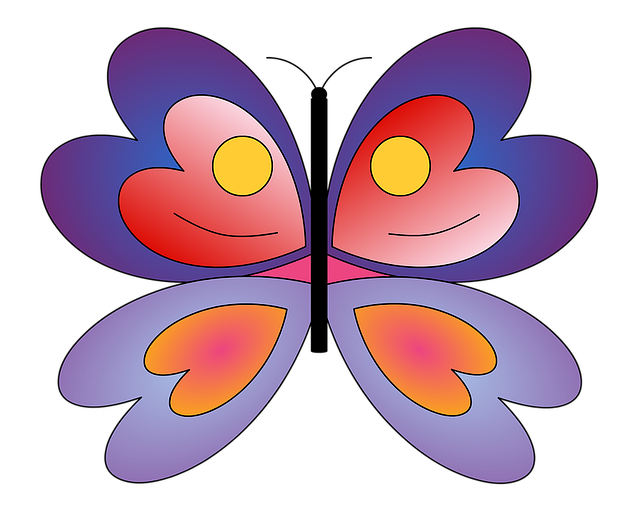 Free download Butterfly Blue Purple Colorful -  free illustration to be edited with GIMP free online image editor