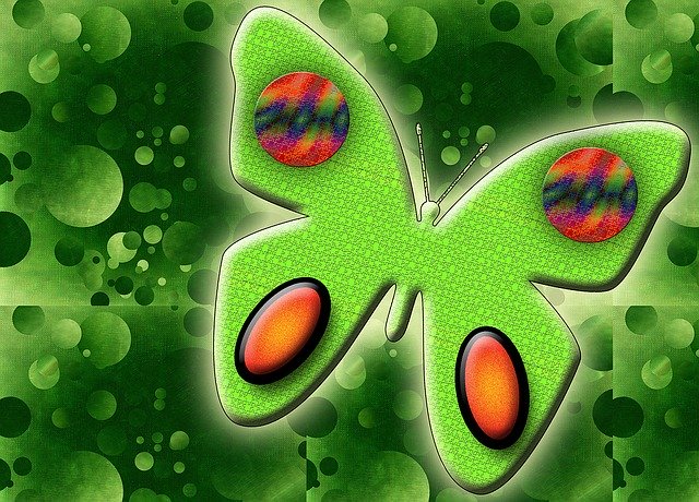 Free download Butterfly Green Garden -  free illustration to be edited with GIMP free online image editor