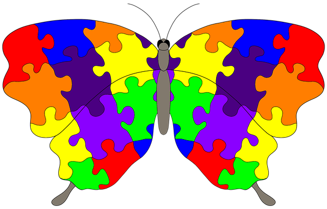 Free download Butterfly The Pieces Of Puzzle -  free illustration to be edited with GIMP free online image editor