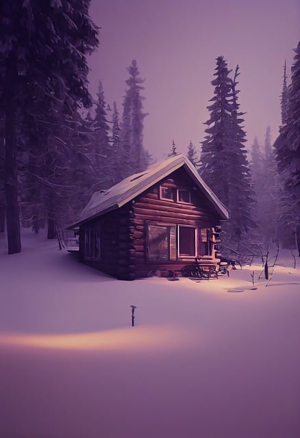 Free download cabin forest snow winter landscape free picture to be edited with GIMP free online image editor