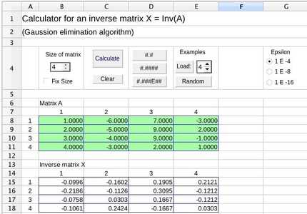 Kostenloser Download Rechner für Inverse Matrix DOC-, XLS- oder PPT-Vorlage kostenlos zur Bearbeitung mit LibreOffice online oder OpenOffice Desktop online