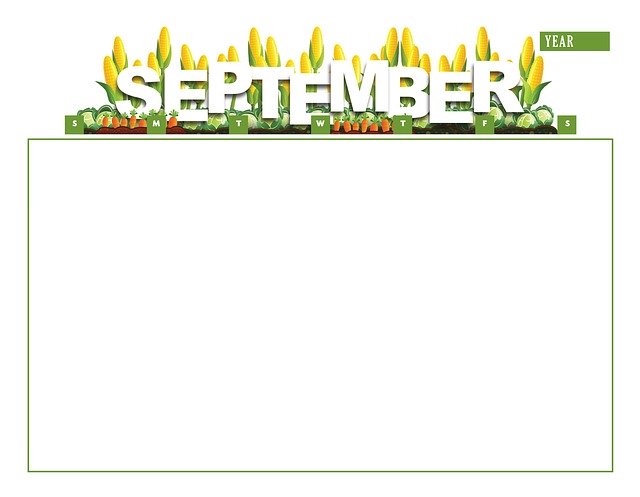 Free download Calendar September Year -  free illustration to be edited with GIMP free online image editor