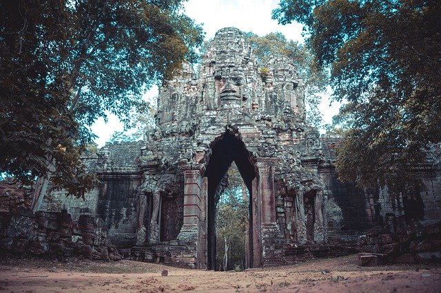 Free download Cambodia Bayon Temple Gate Of The -  free photo or picture to be edited with GIMP online image editor