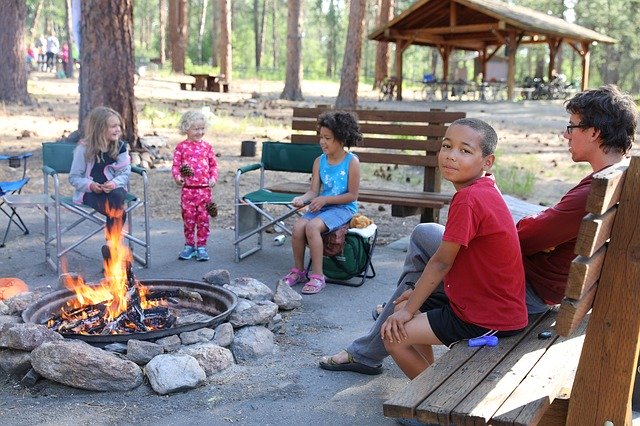 Free download Campfire Kids Nature -  free photo or picture to be edited with GIMP online image editor