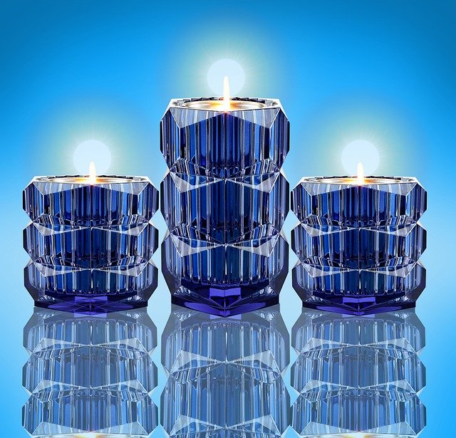 Free download Candlestick Blue Candles -  free illustration to be edited with GIMP free online image editor