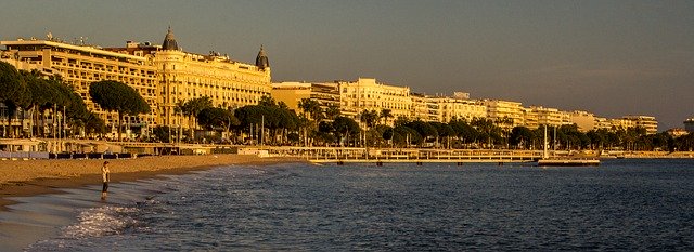 Free download Cannes Sunset Lonely -  free photo or picture to be edited with GIMP online image editor