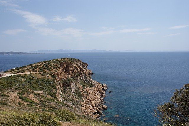 Free download Cape Sounion Greece Cyclades -  free photo or picture to be edited with GIMP online image editor