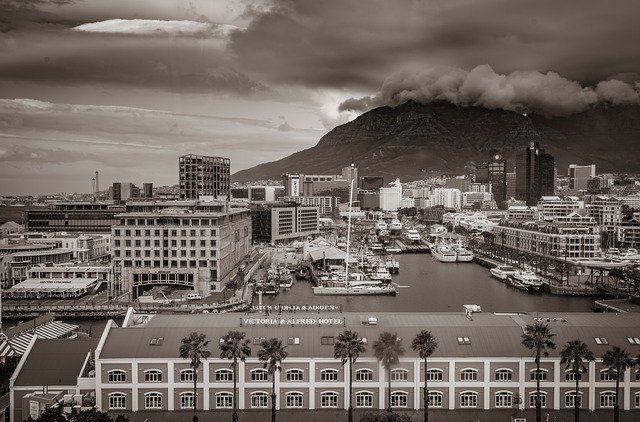 Free download Cape Town Black And White Port -  free photo or picture to be edited with GIMP online image editor