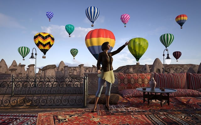 Free download cappadocia hot air balloons woman free picture to be edited with GIMP free online image editor