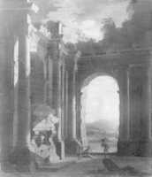 Free download Capriccio of Ruins with Figures beneath an Archway free photo or picture to be edited with GIMP online image editor