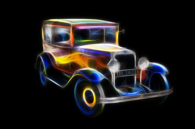 Free download Car Antique Fractal -  free illustration to be edited with GIMP free online image editor