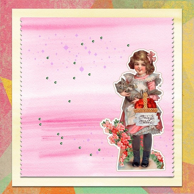 Free download Card Vintage Children -  free illustration to be edited with GIMP free online image editor