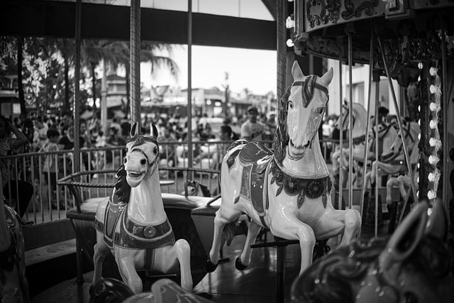 Free download carnival horse merry go round park free picture to be edited with GIMP free online image editor